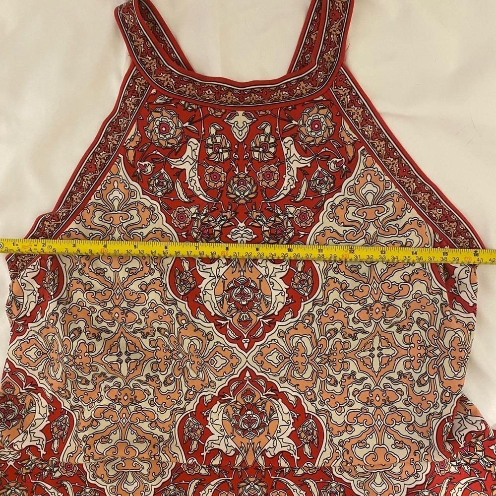 Max Studio Red Boho Paisley Print Halter Maxi Dress Women’s Small - Picture 6 of 6